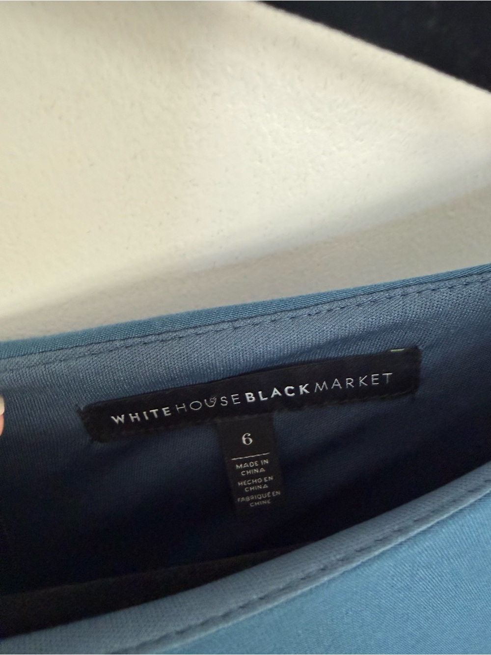 White House Black Market Peacock Blue Midi Dress with Bell Sleeves - Picture 2 of 8